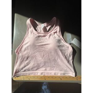Yogalicious Stonewash Seamless Nicola Crop Tank Pink Size XL Padded
